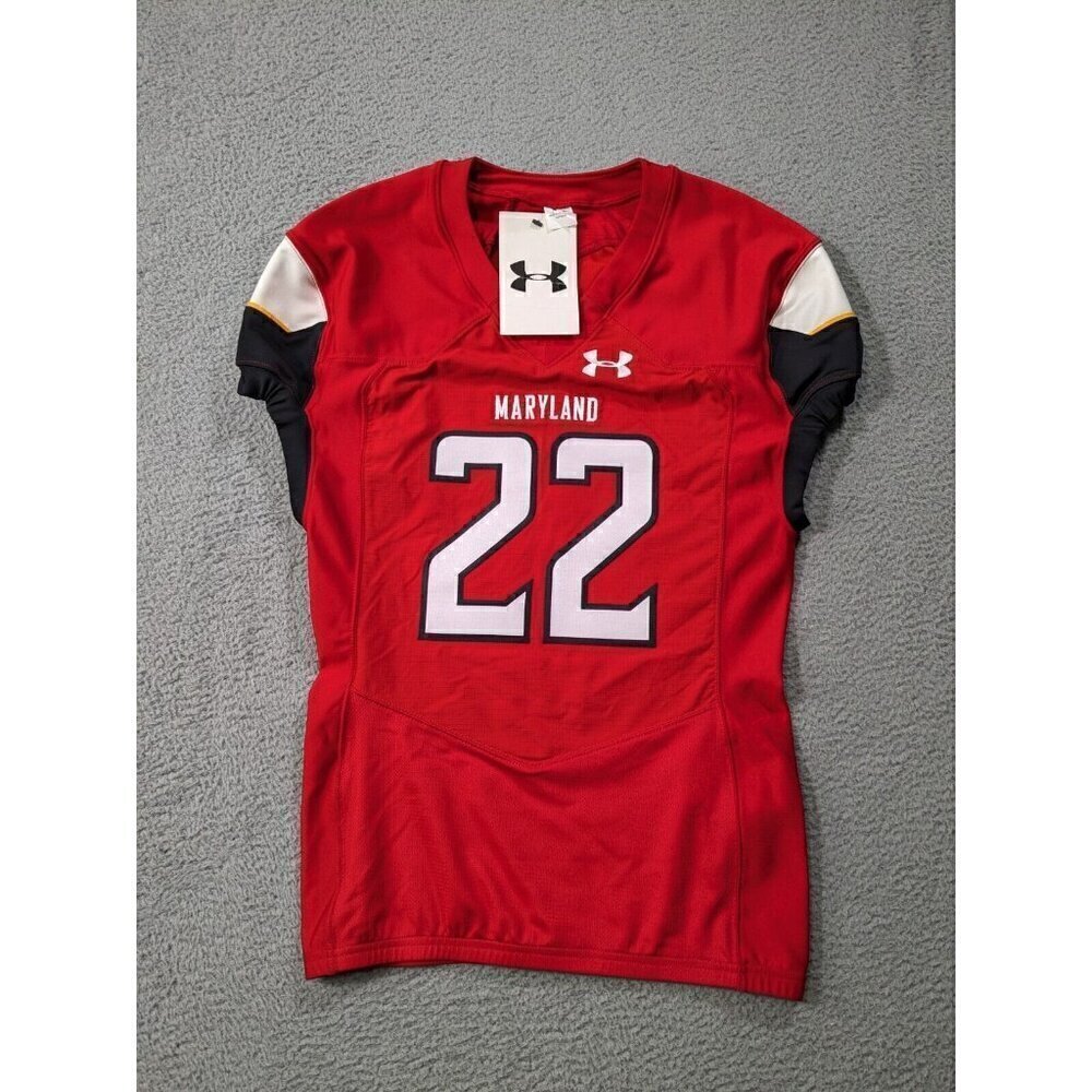 Under Armour Maryland Football Jersey Large Armourgrid Outlaw Custom Red #22